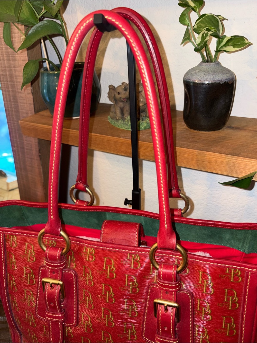 Dooney & Bourke Anniversary DB Monogram Large Tote Like New - Picture 3 of 12